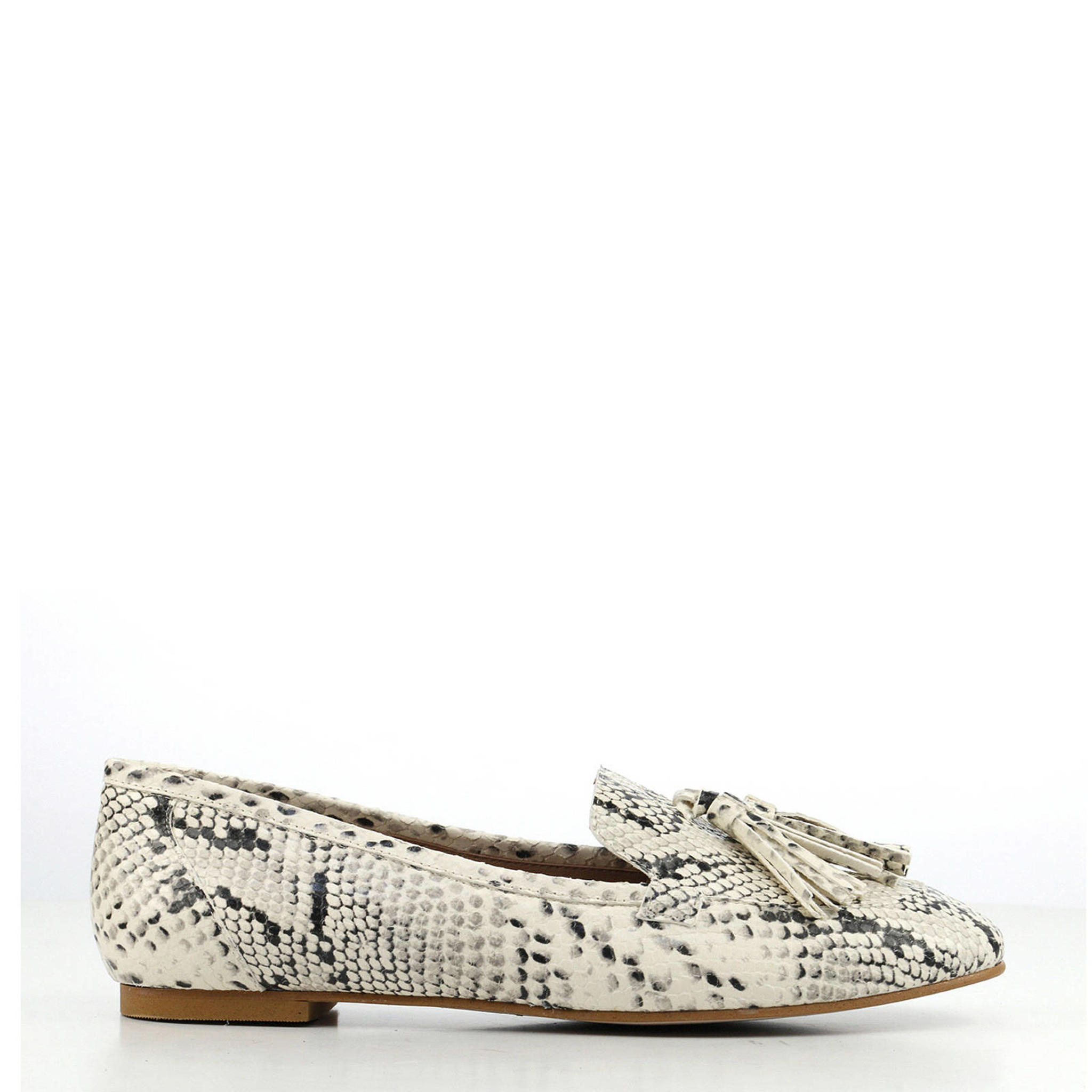 23800 leren loafers slangenprint wit wehkamp