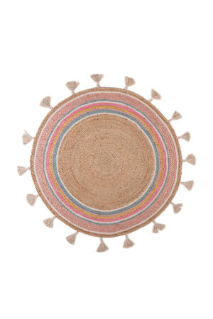 jute vloerkleed Smile (Ø120 cm)