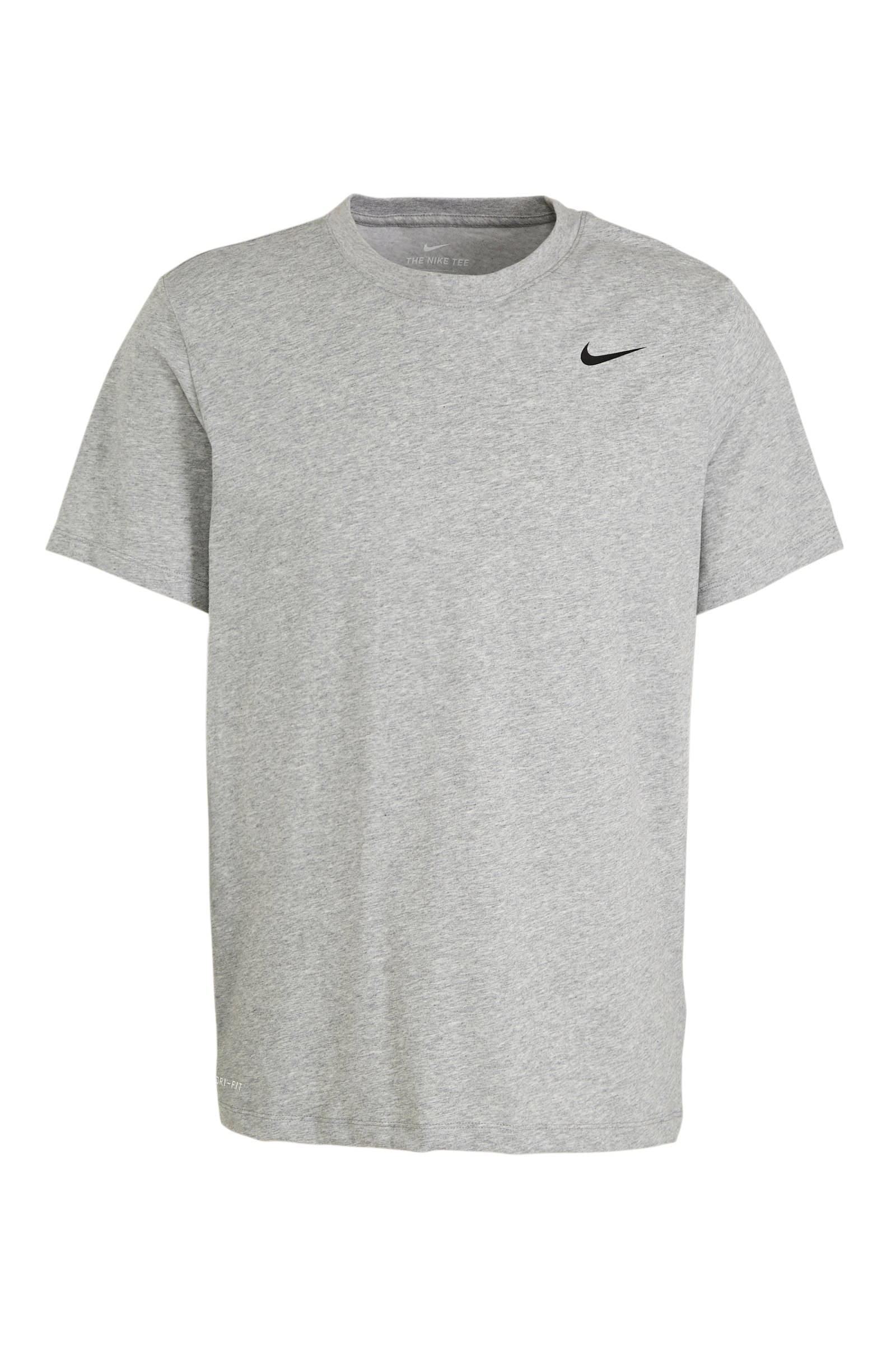 Nike sport T-shirt grijs melange | wehkamp