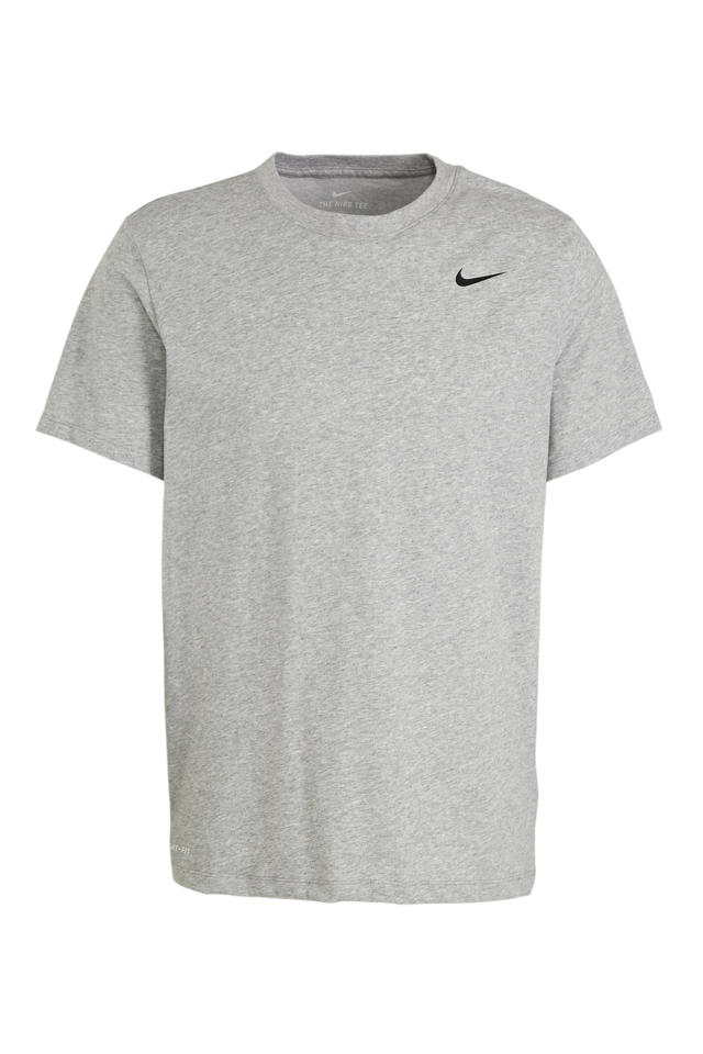 uitvegen Passief Stevig Nike sport T-shirt grijs melange | wehkamp