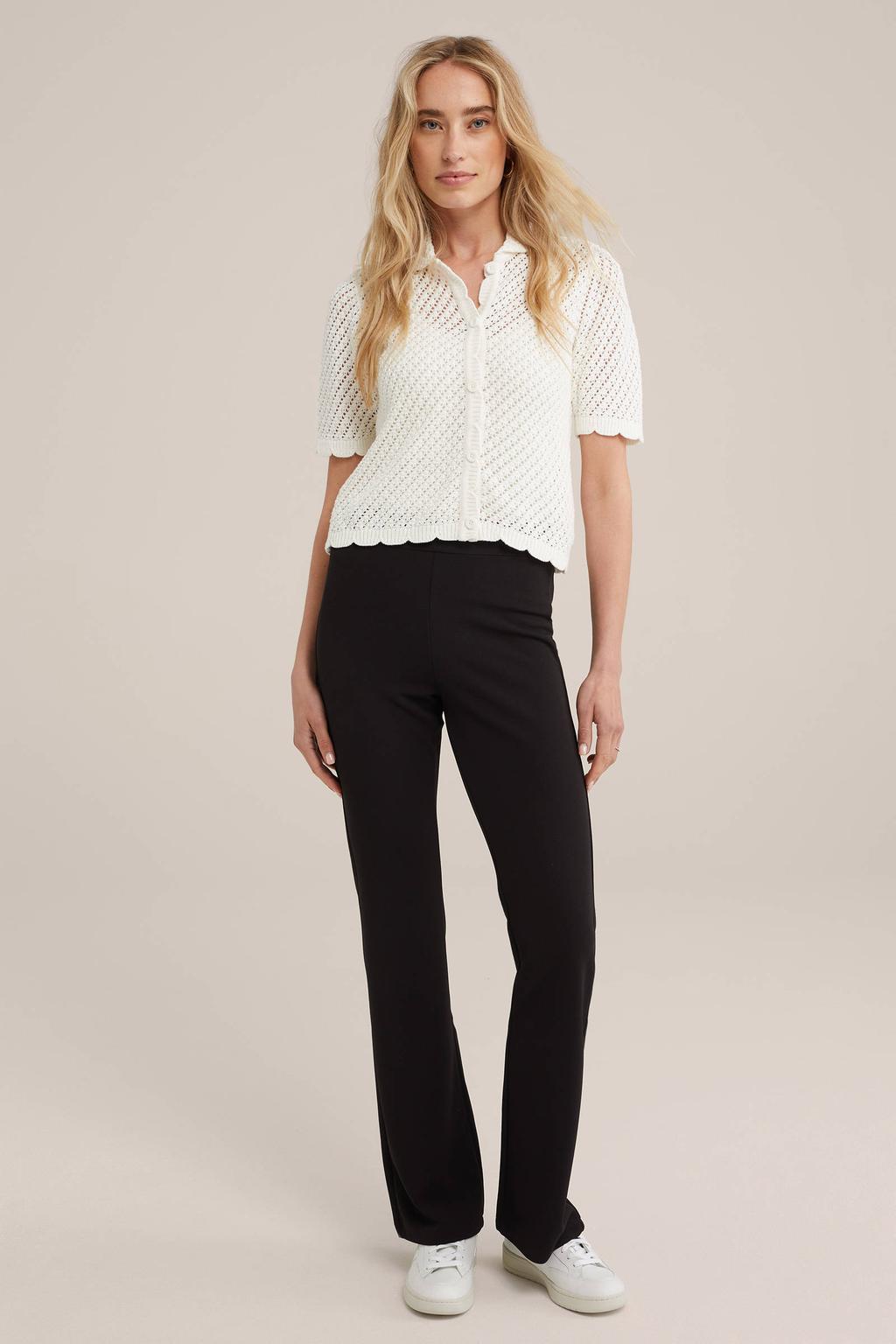 WE Fashion flared broek zwart