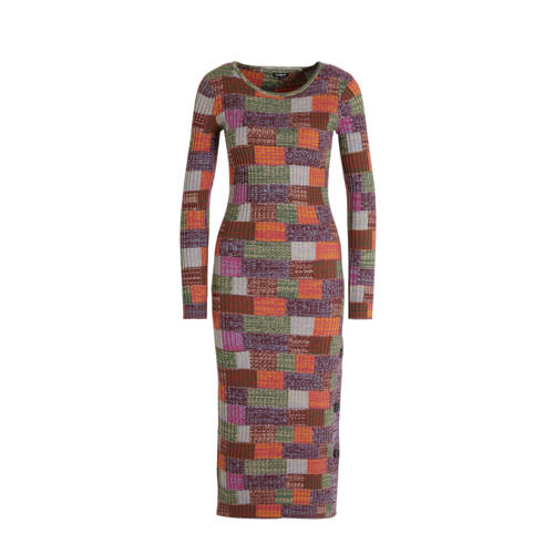 Desigual jurk donkerrood multi Desigual jurk donkerrood multi