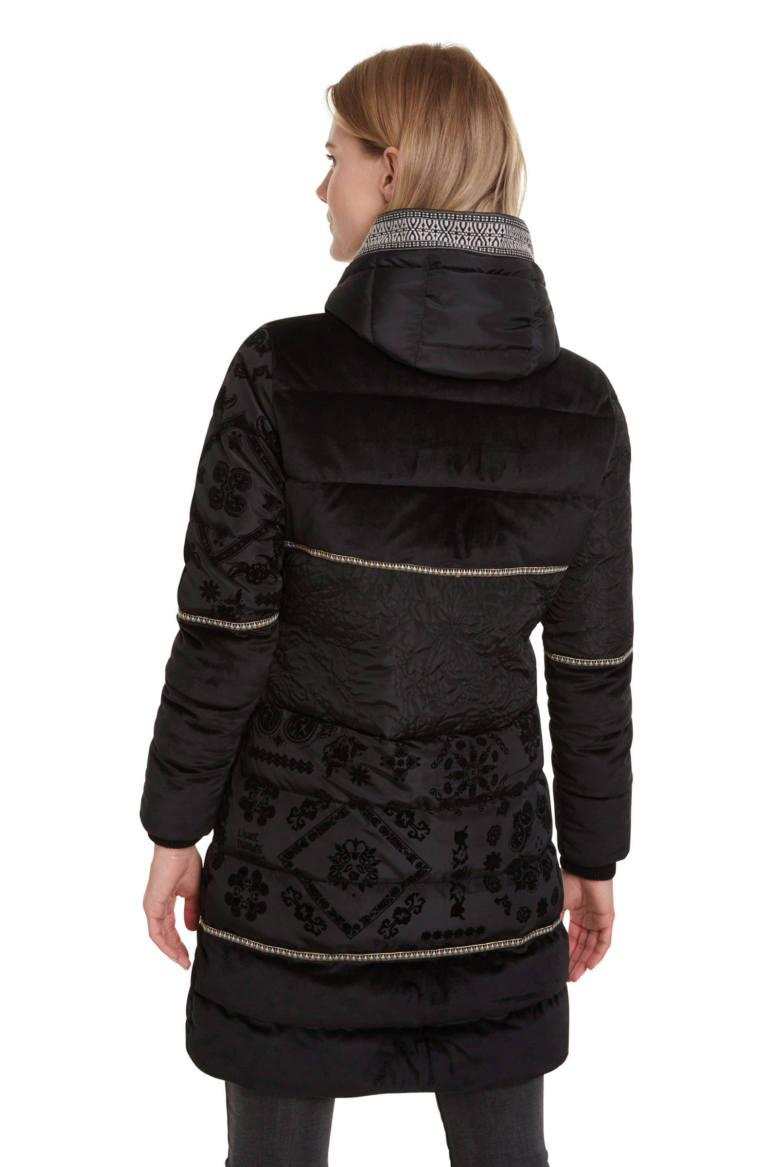 Desigual winterjas met all over print zwart | wehkamp Desigual winterjas met all over print zwart | wehkamp