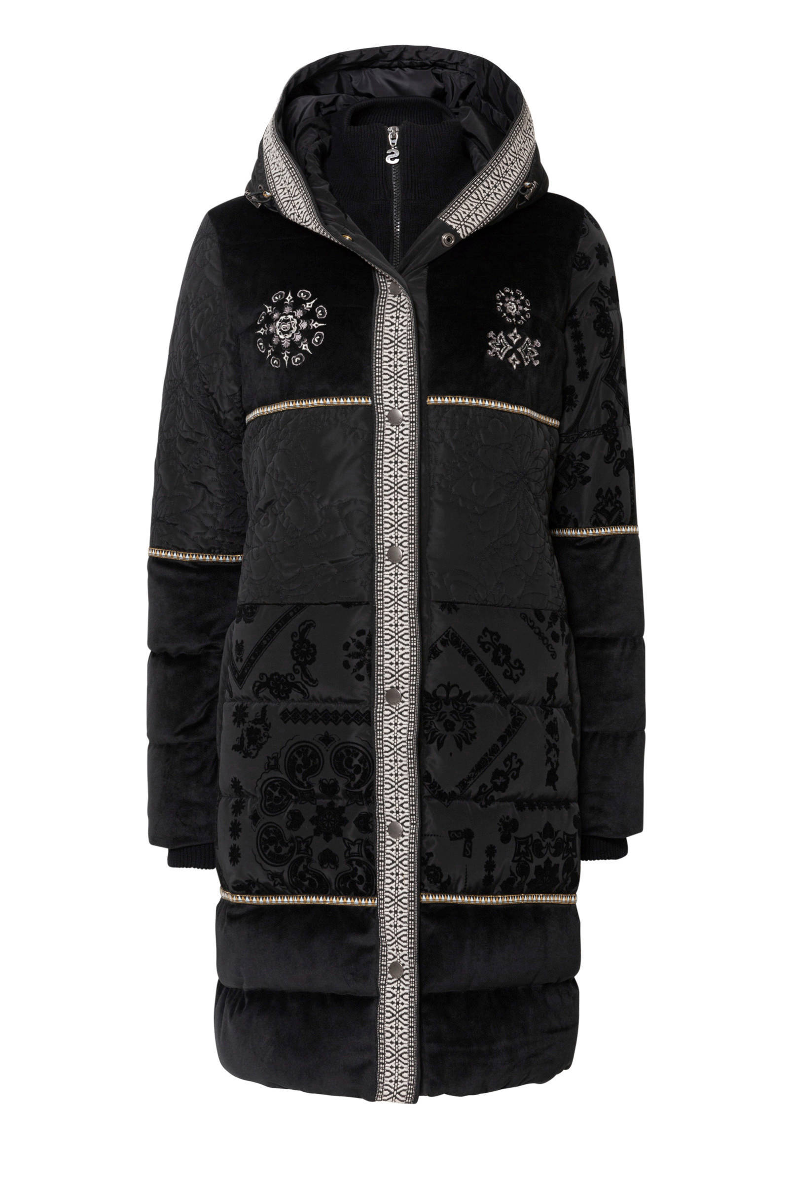 Desigual winterjas met all over print zwart | wehkamp Desigual winterjas met all over print zwart | wehkamp