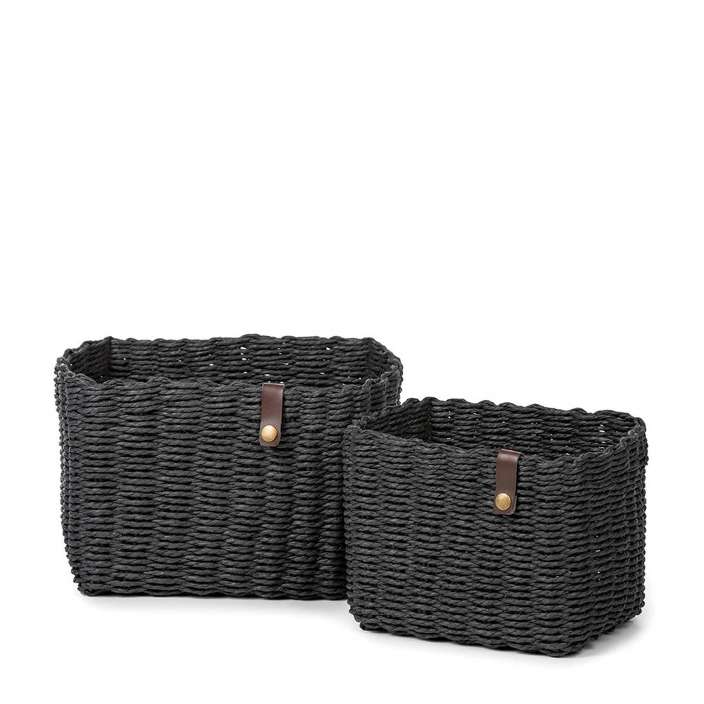 Kidsdepot Nouk mand (set van 2), Zwart