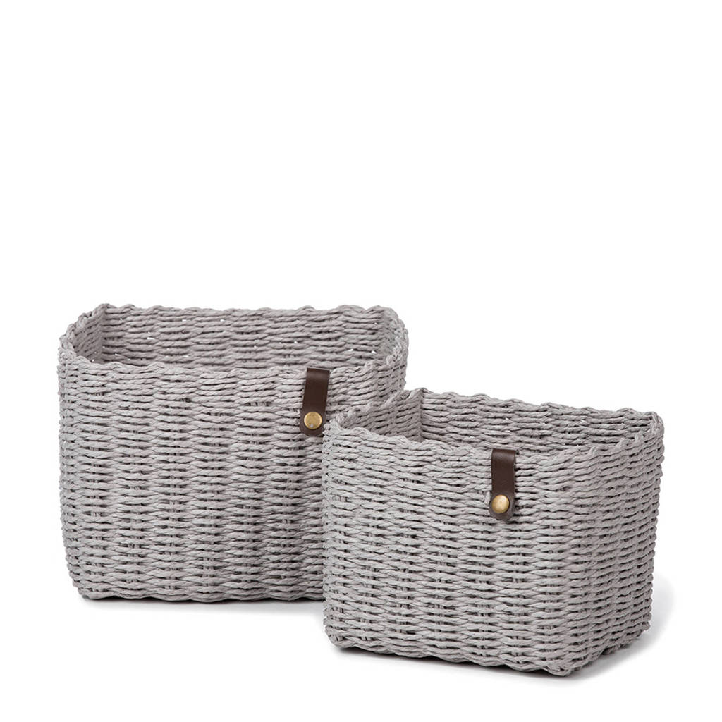 Kidsdepot Nouk mand (set van 2), Grijs