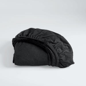 jersey hoeslaken - zwart (25 cm hoog)