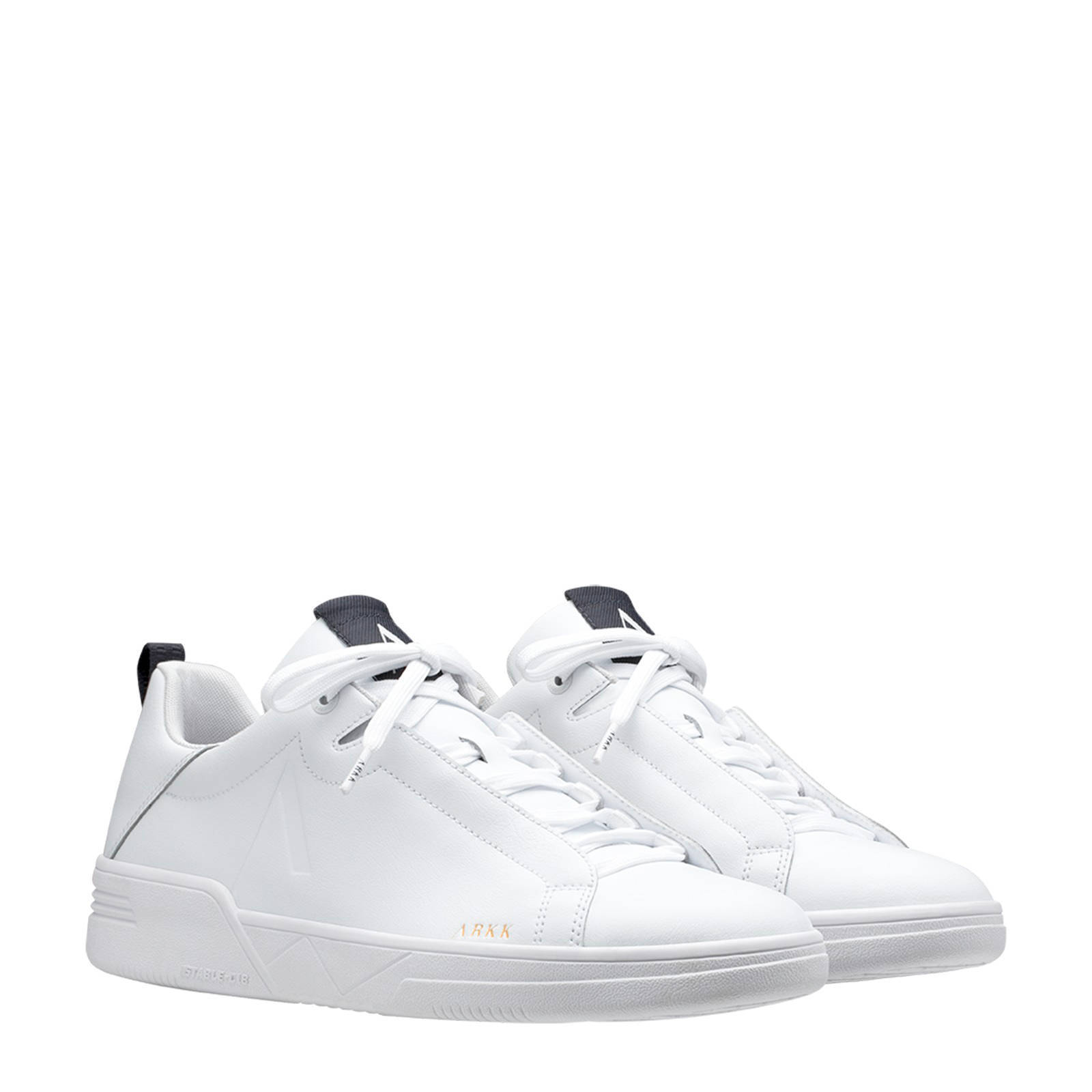 Arkk Uniklass Leather S-C18 leren sneakers wit/donkerblauw | wehkamp