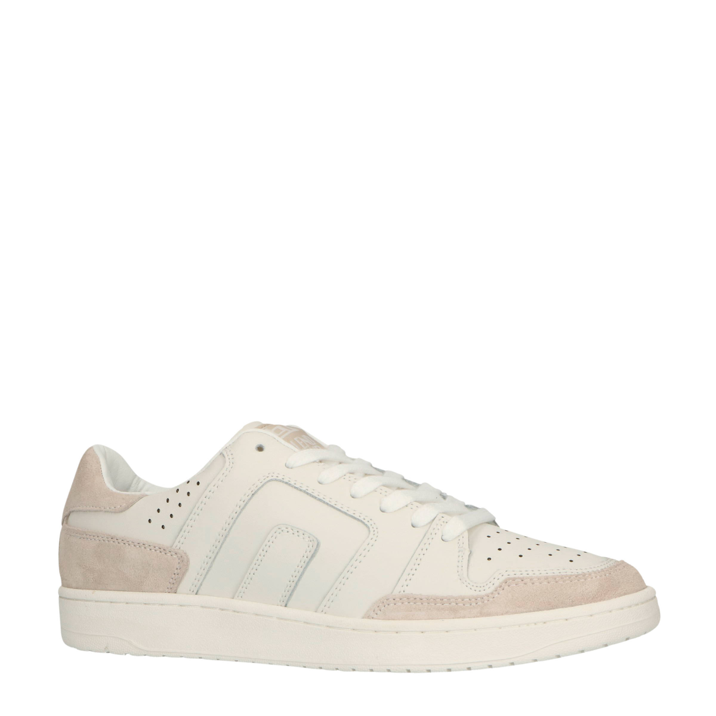 Blend leren sneakers beige | wehkamp