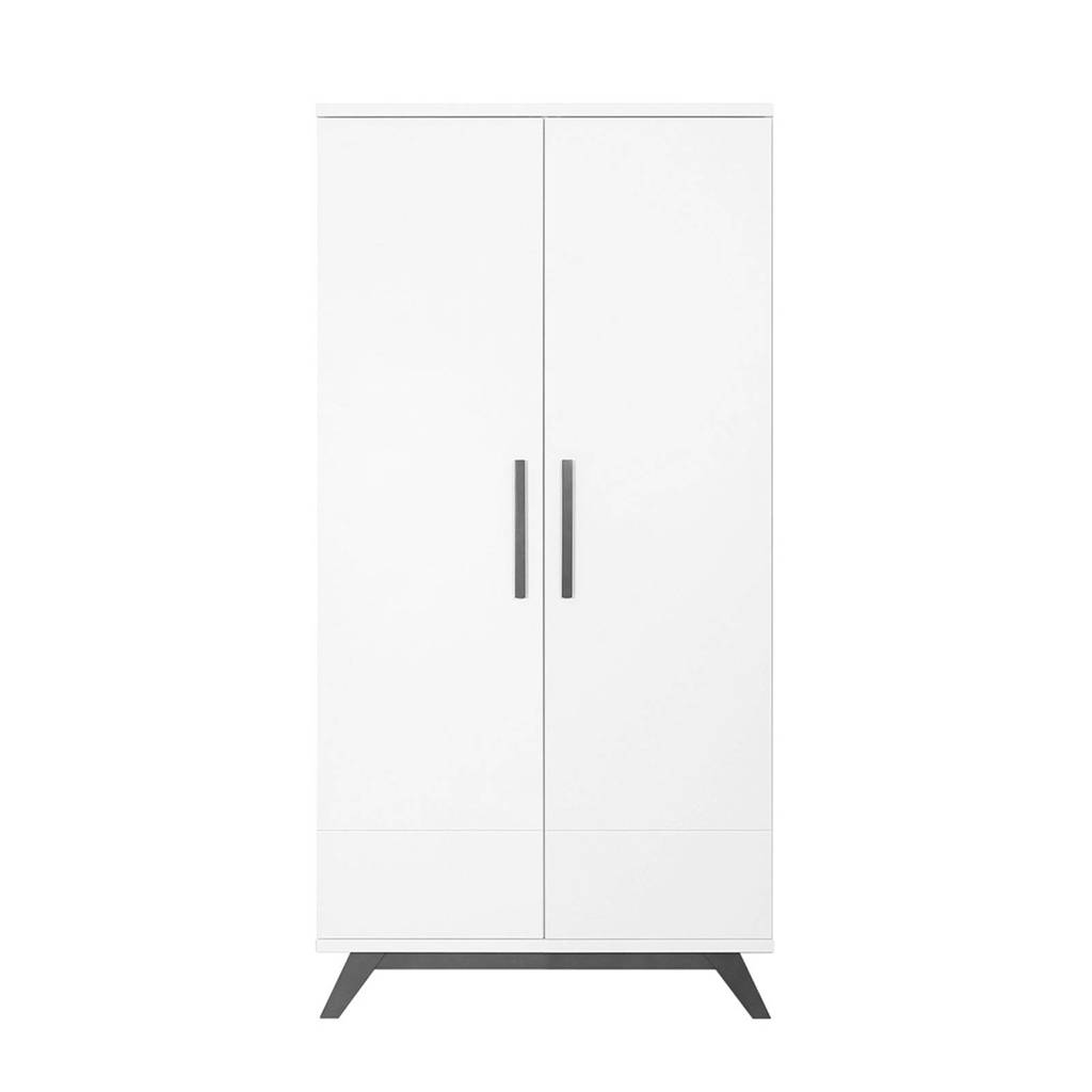 Bopita 2-deurskast xl Levi white/grey wash, White/Grey