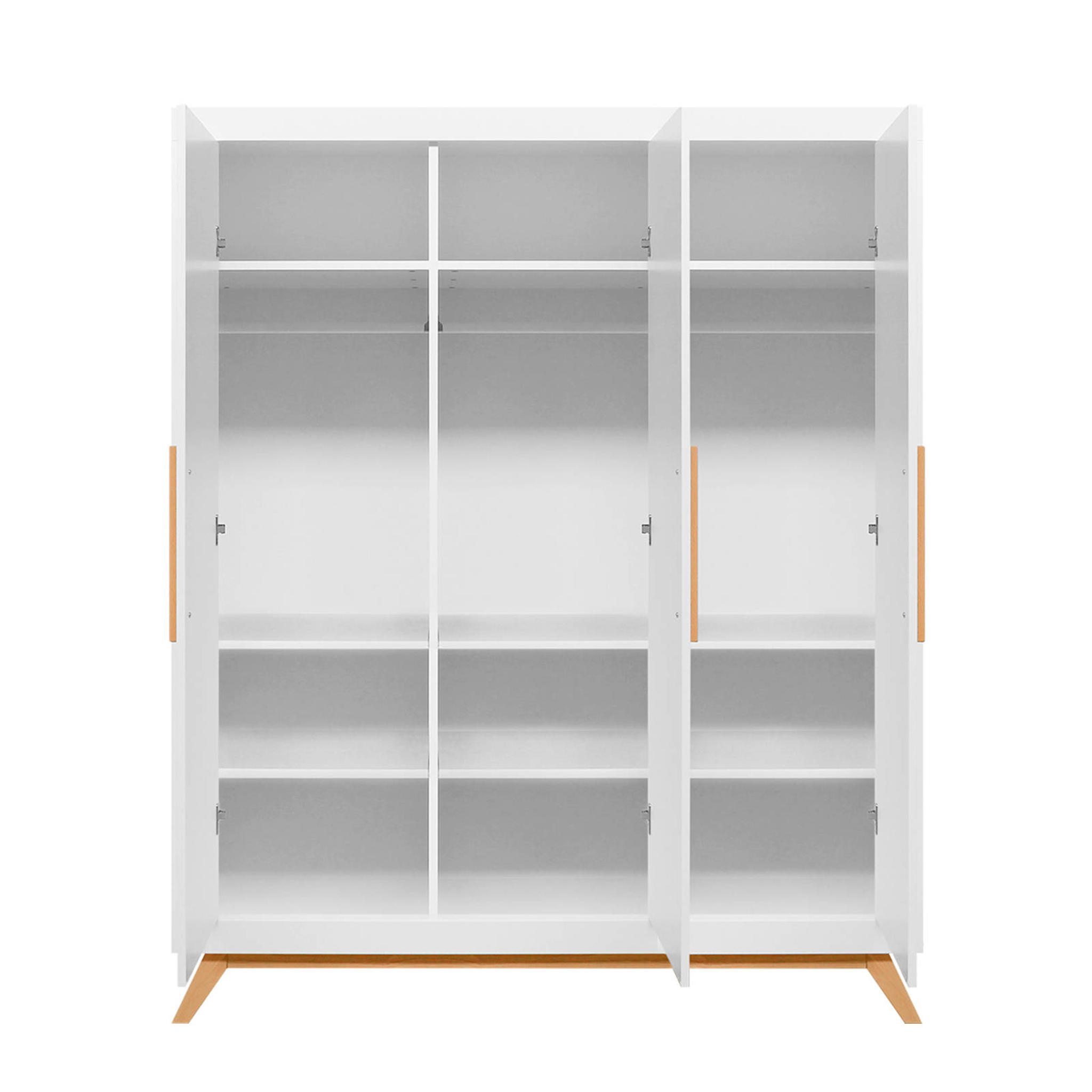 Bopita 3-deurskast fenna wit/naturel - Afbeelding 2