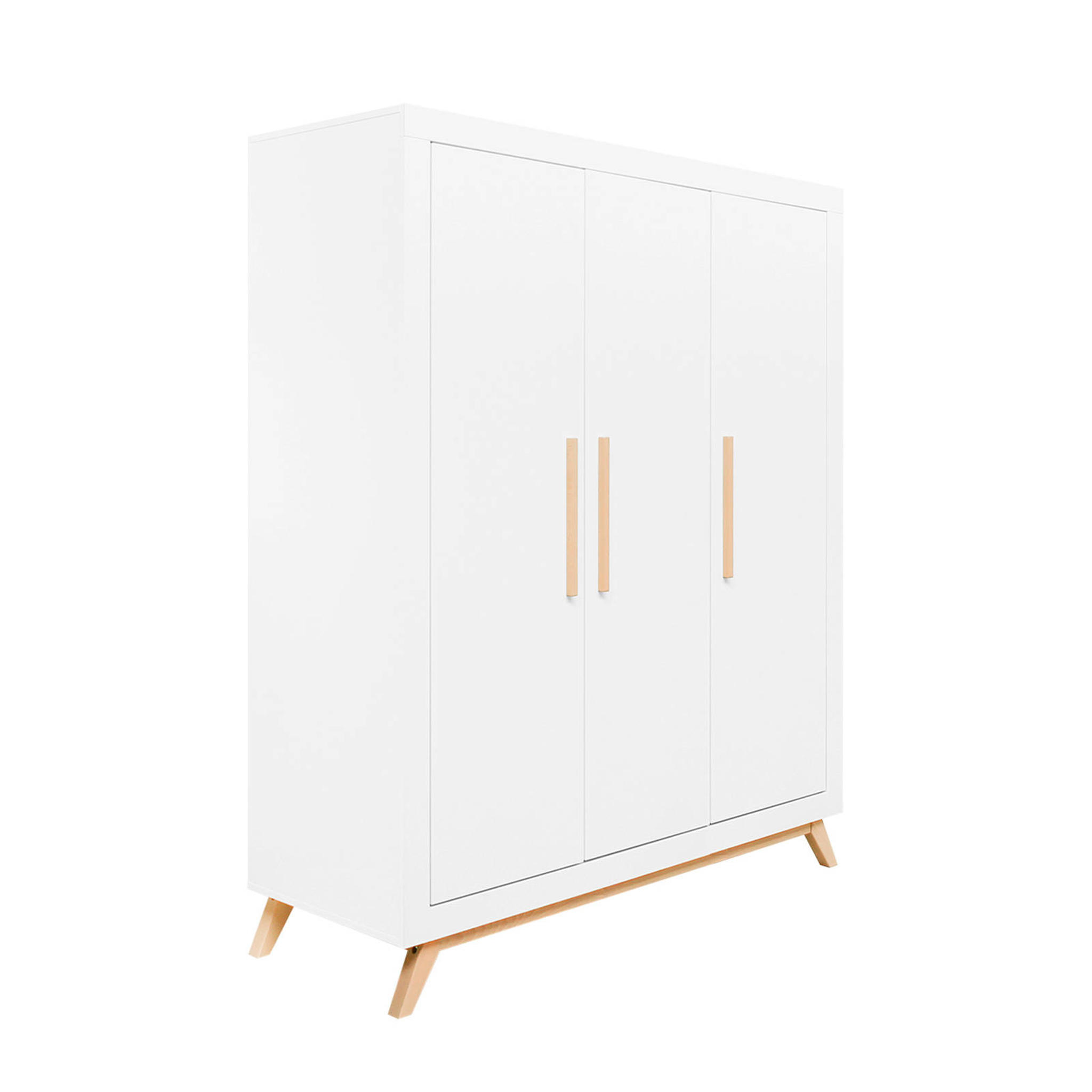Bopita 3-deurskast fenna wit/naturel - Afbeelding 3