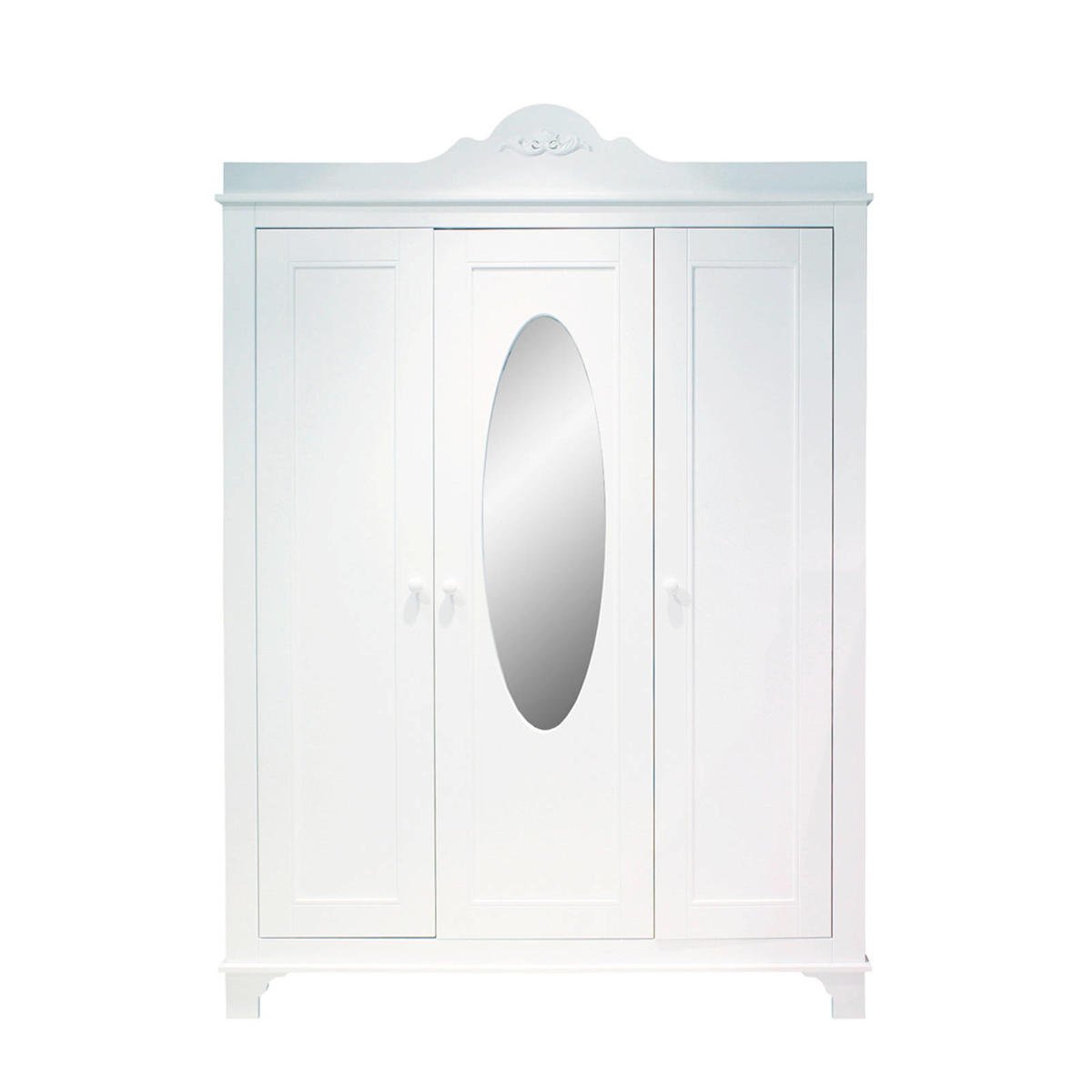pellet rijstwijn Overeenkomstig Bopita 3-deurs kledingkast met spiegel Romantic wit | wehkamp