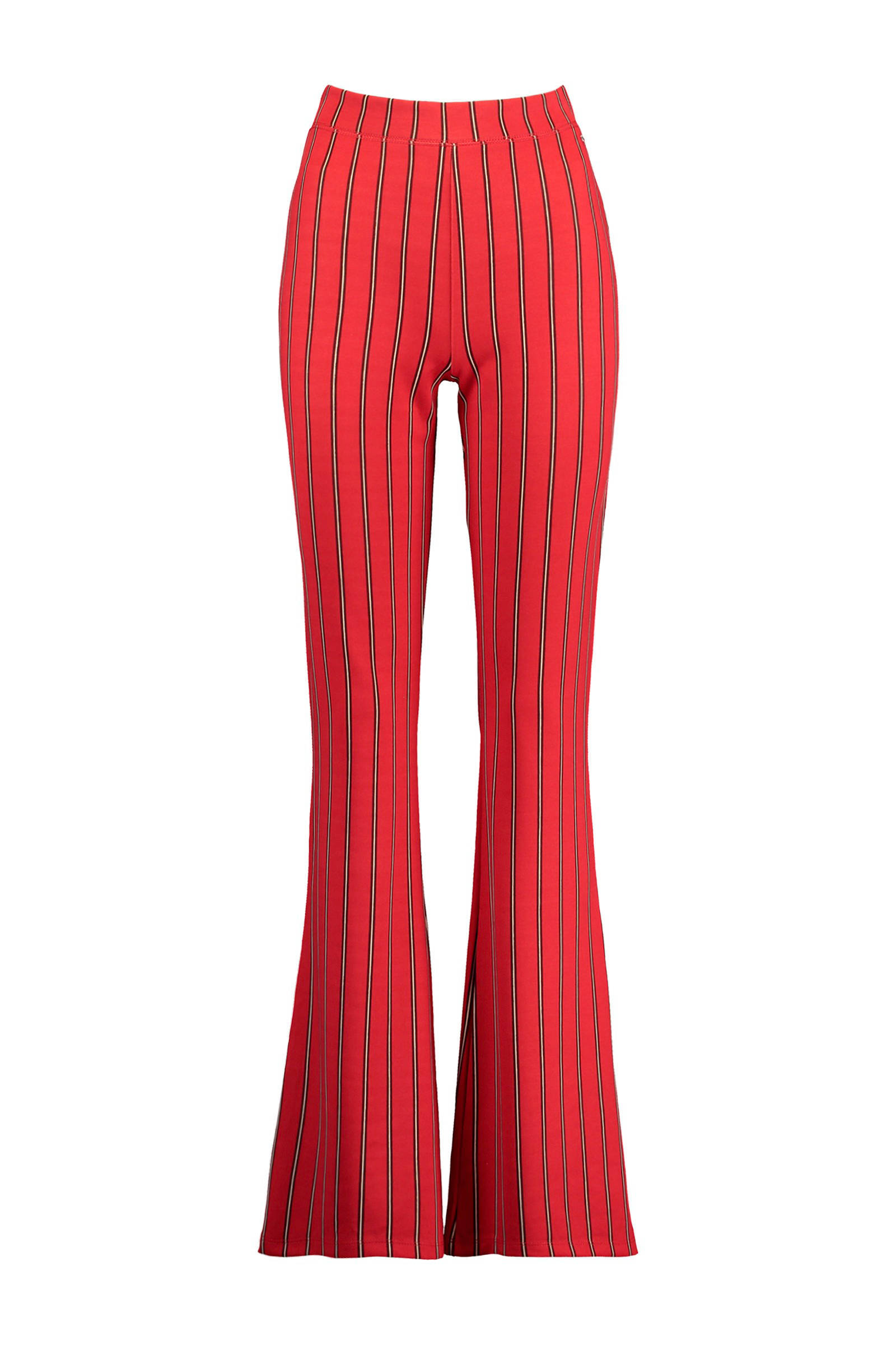 America Today gestreepte flared legging roze | wehkamp