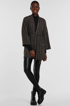 coated legging zwart