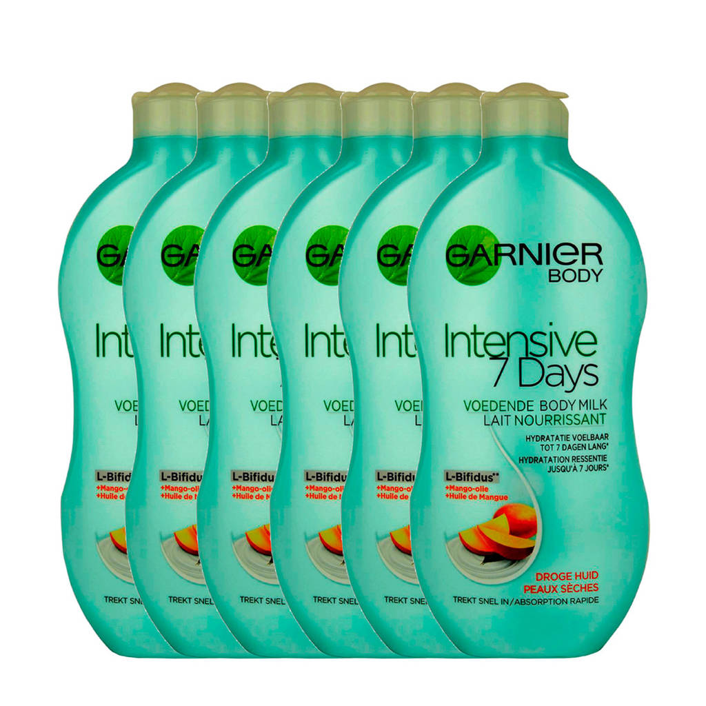 Garnier Body Intensive 7 Days voedende bodymilk mango - 6x 400ml multiverpakking