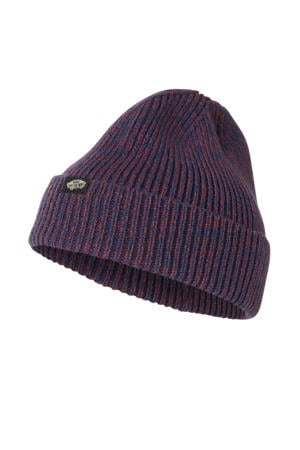 Twilly beanie donkerblauw/rood