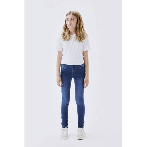 NAME IT KIDS skinny jeans NKFPOLLY dark blue denim afbeelding