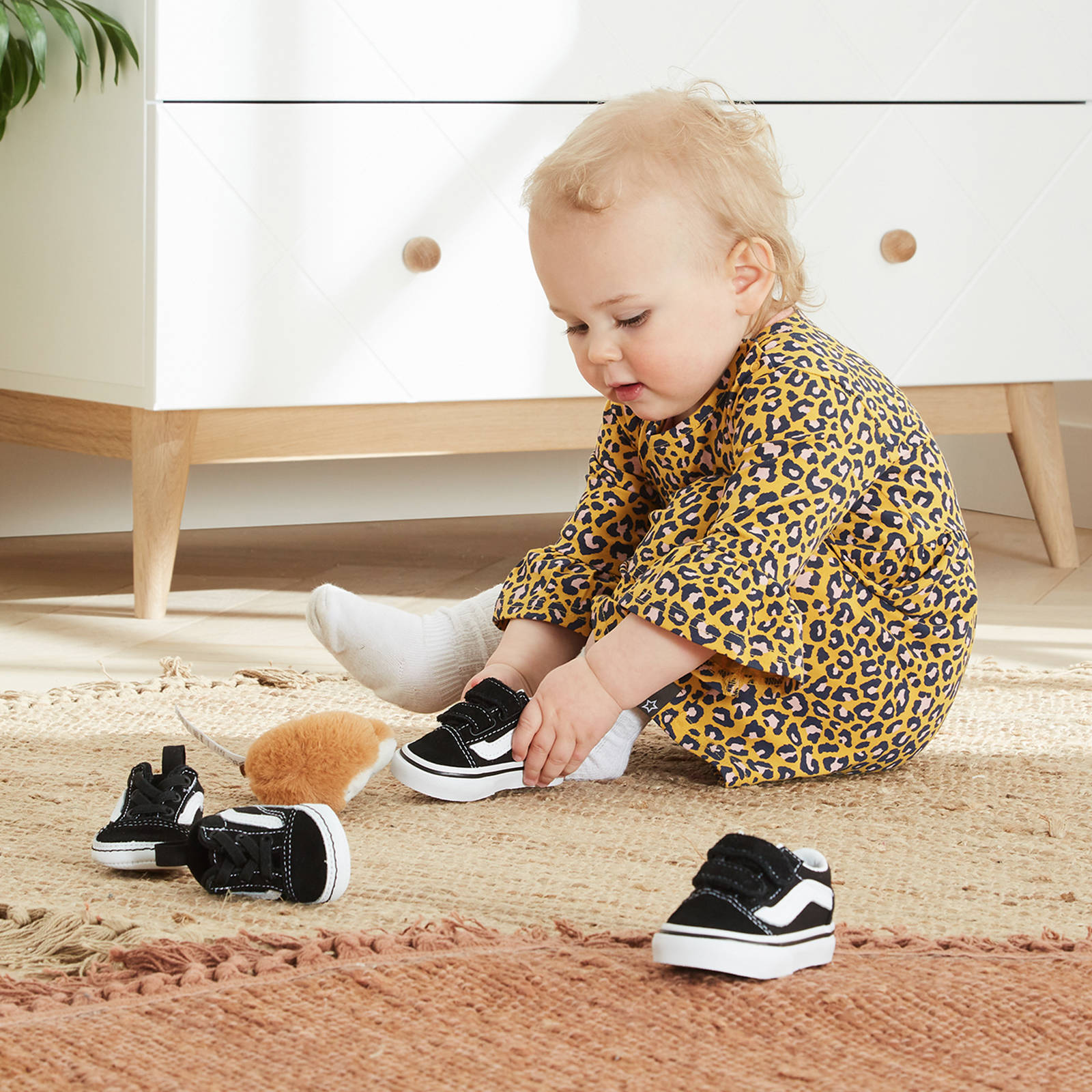 VANS Old Skool Crib babyslofjes zwart/wit kids | wehkamp