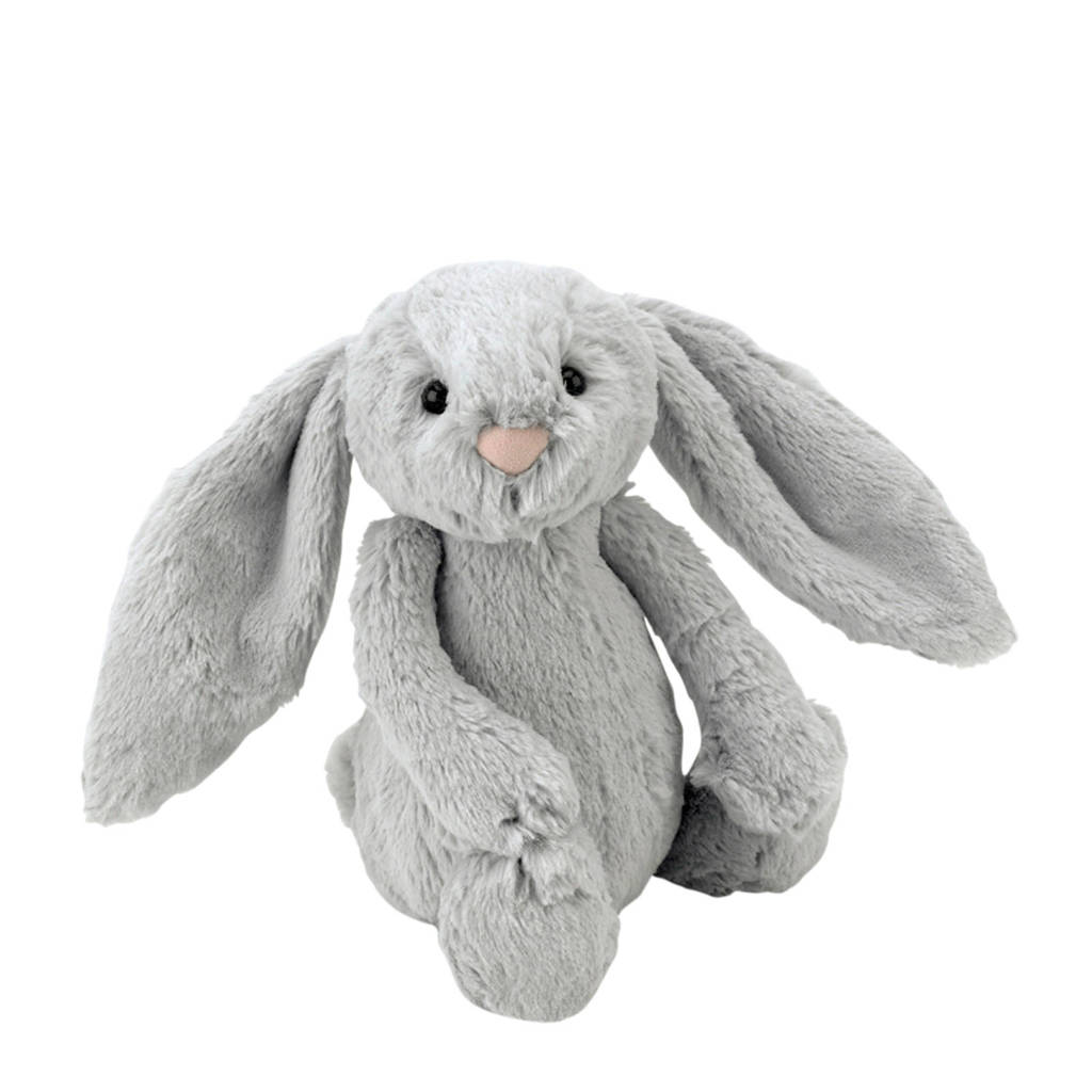 Jellycat Bashful Silver Bunny Medium knuffel 31 cm, Grijs