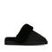 Manfield suède pantoffels zwart