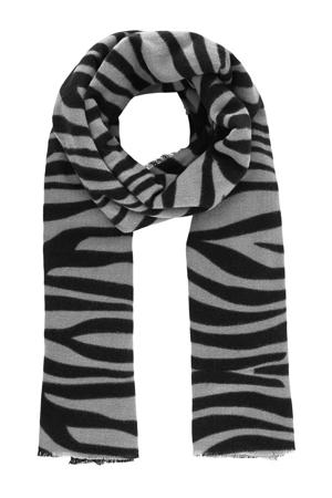 sjaal Poline met zebraprint ecru