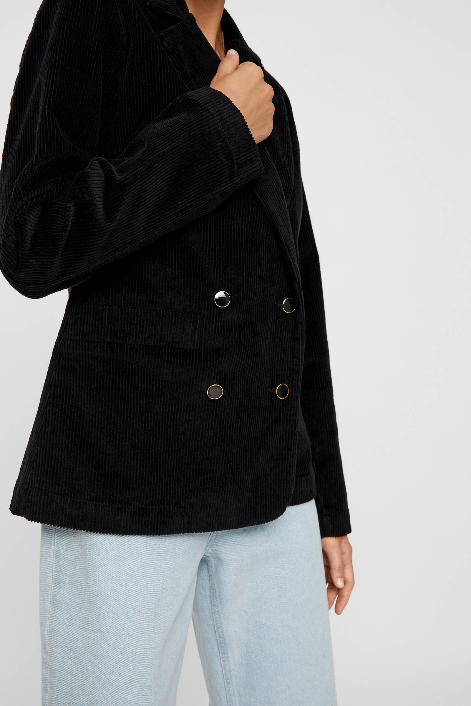 corduroy blazer zwart corduroy blazer zwart