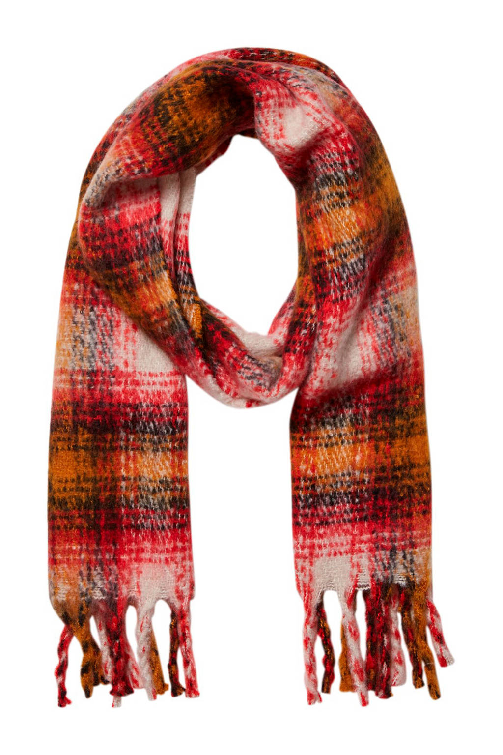 PIECES sjaal rood, Rood