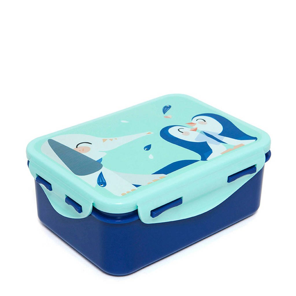 Petit Monkey lunchbox blauw, Blauw