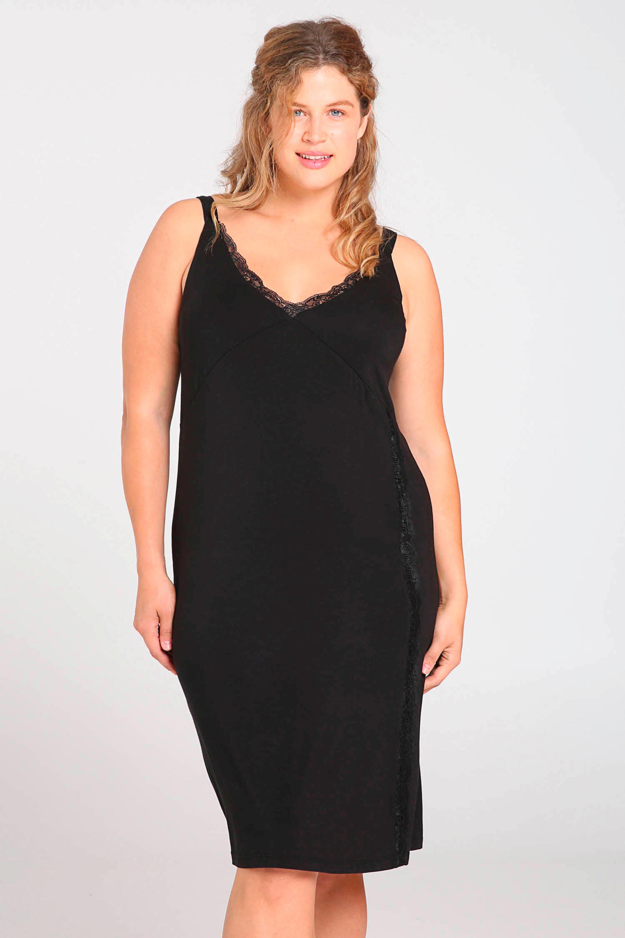 Paprika slipdress zwart kopen? in huis wehkamp