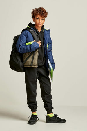 winterjas Tarlin donkerblauw/army/geel