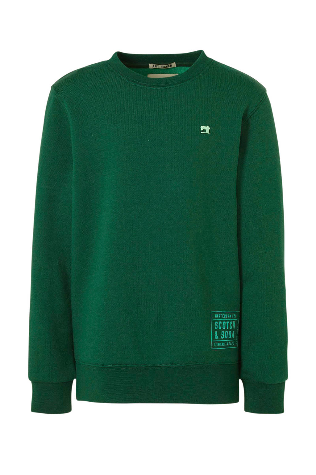 Scotch & sweater met logo groen | wehkamp