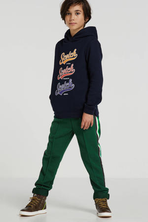hoodie met tekst donkerblauw