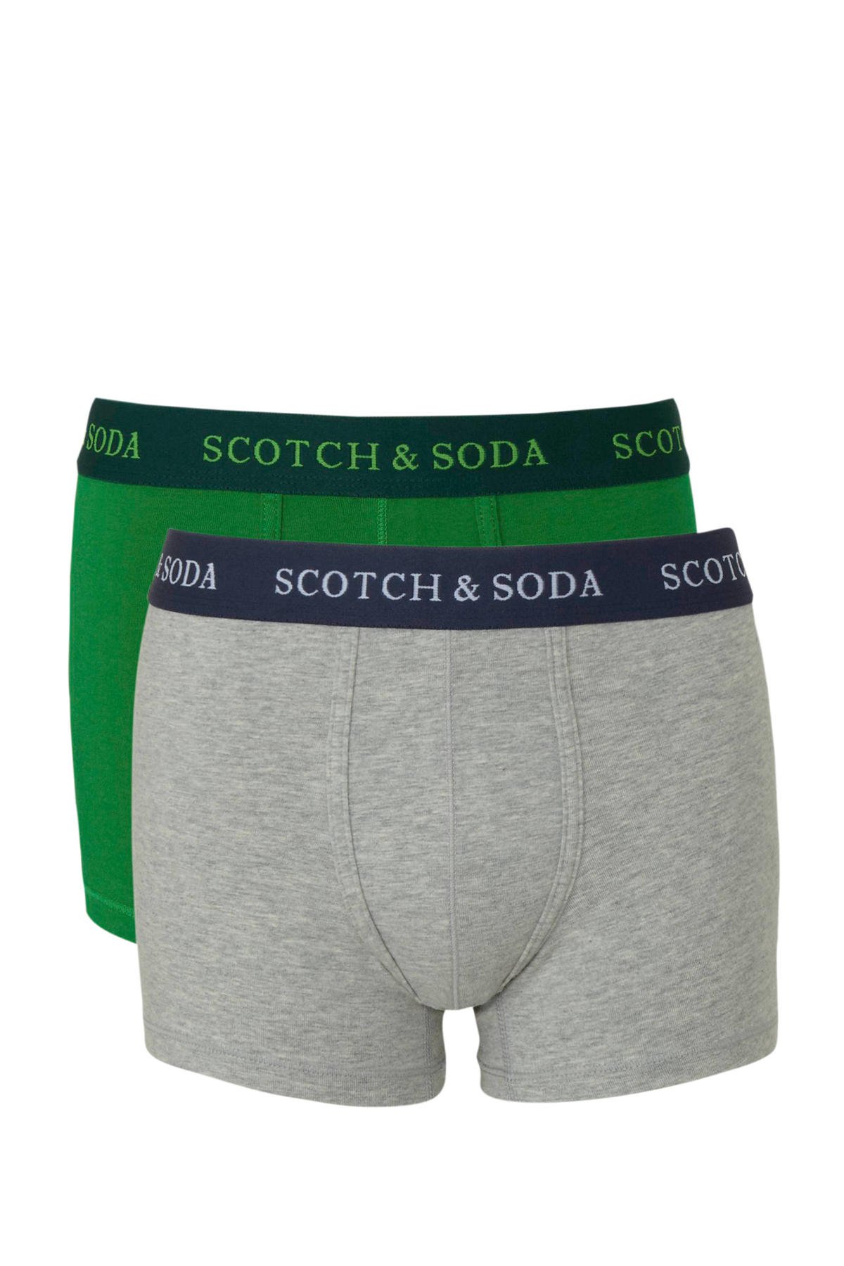 Haat Perth plotseling Scotch & Soda boxershort - set van 2 groen/grijs melange | wehkamp