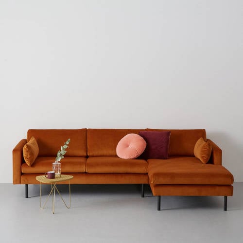 NOUS Living hoekbank rechts Adam - Terracotta