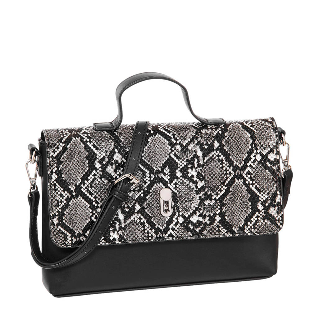 Graceland handtas zwart/grijs, Zwart/grijs/off white