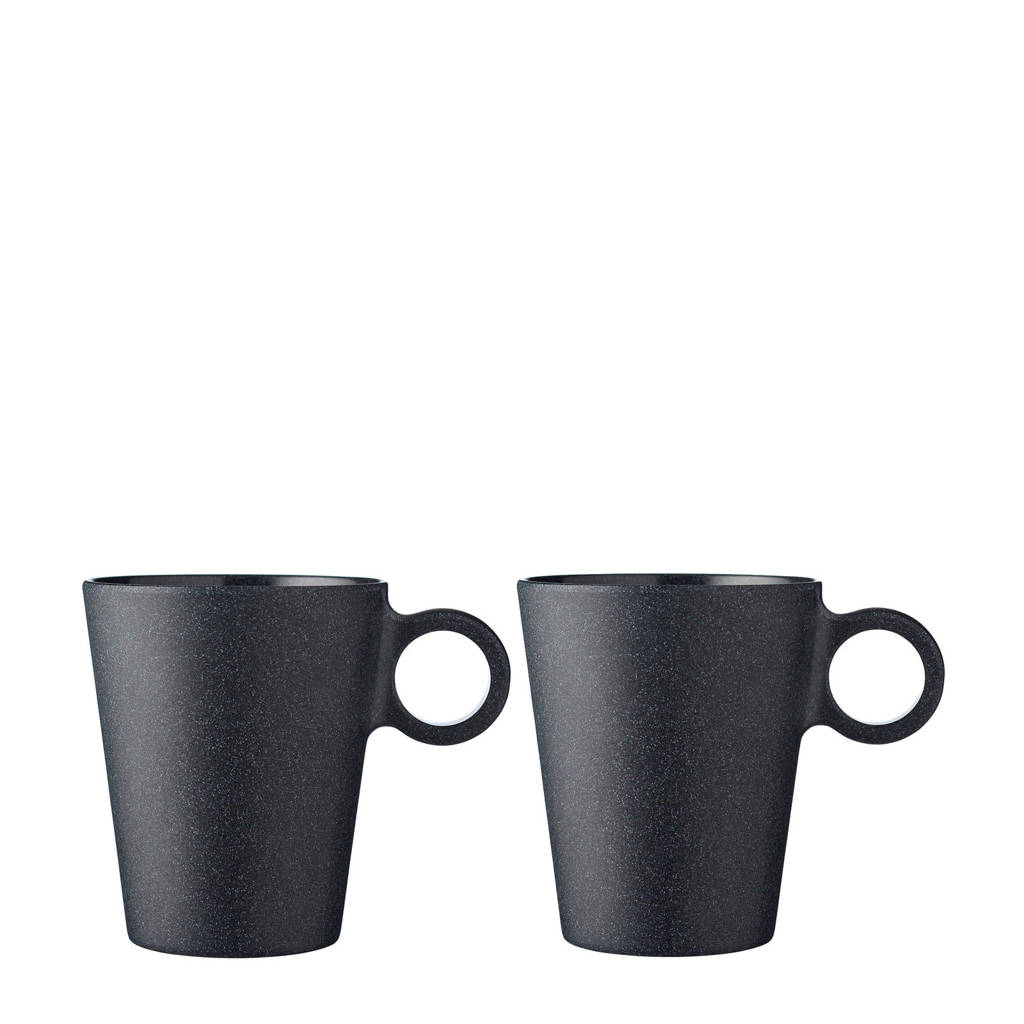 Mepal Bloom mok (300 ml) (set van 2), Zwart