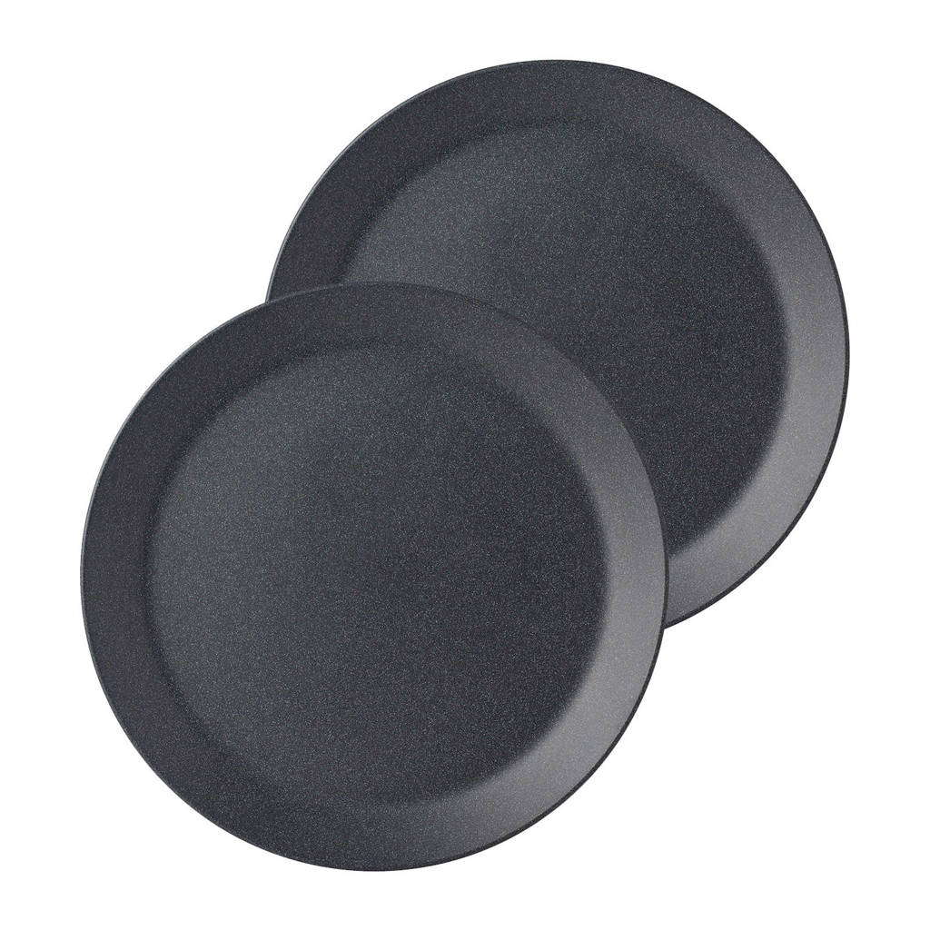 Mepal Bloom ontbijtbord (Ø24 cm) (set van 2), Zwart