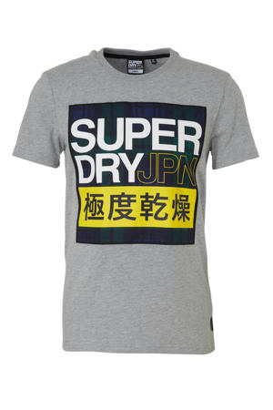 T-shirt met printopdruk grijs