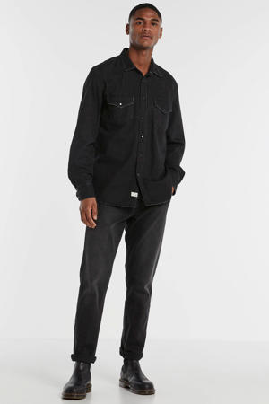 slim fit overhemd zwart