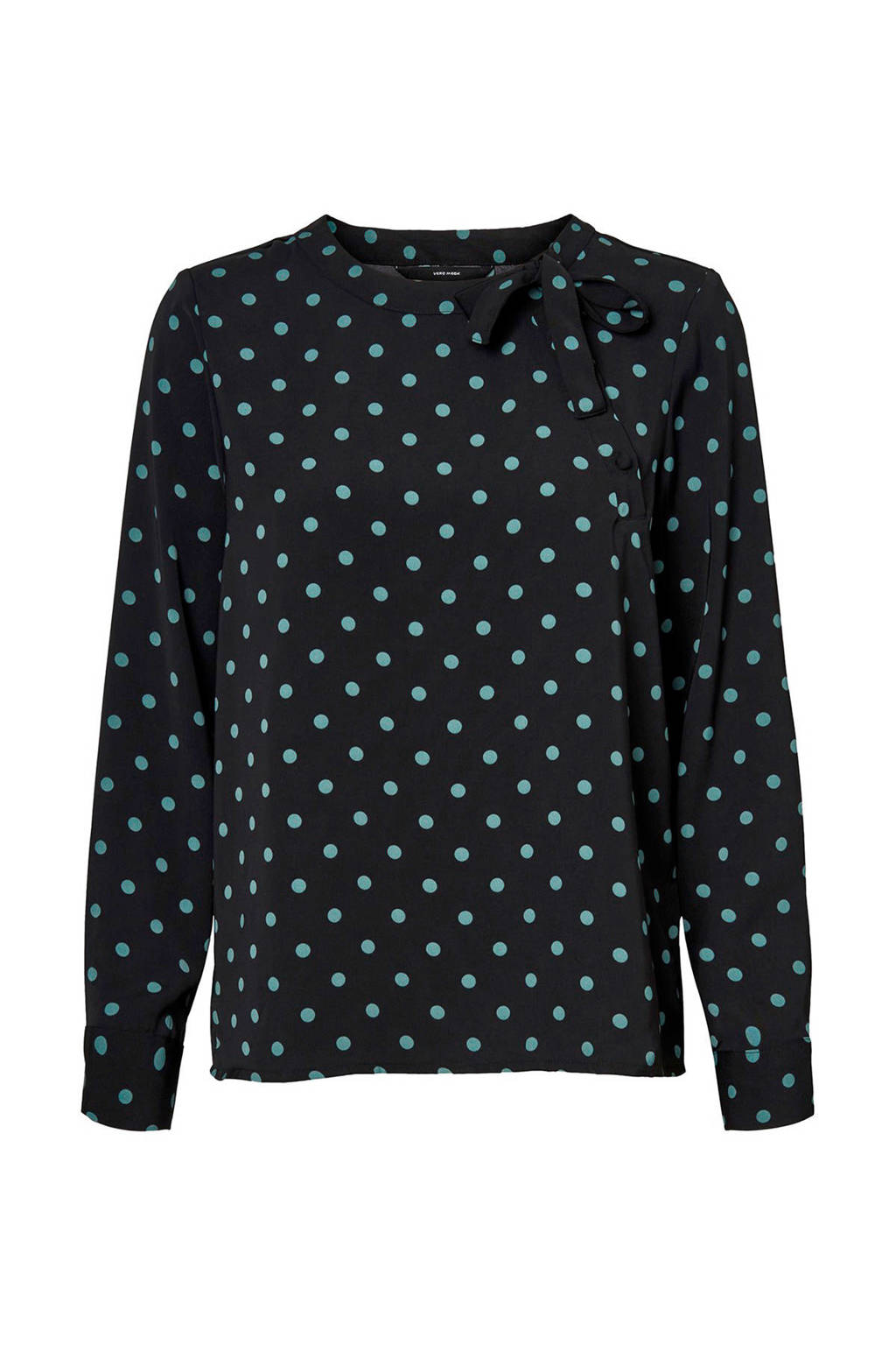 VERO MODA geweven top met stippen zwart, Zwart