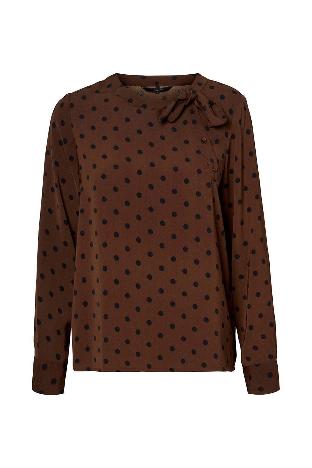 VERO MODA geweven top met stippen bruin, Bruin