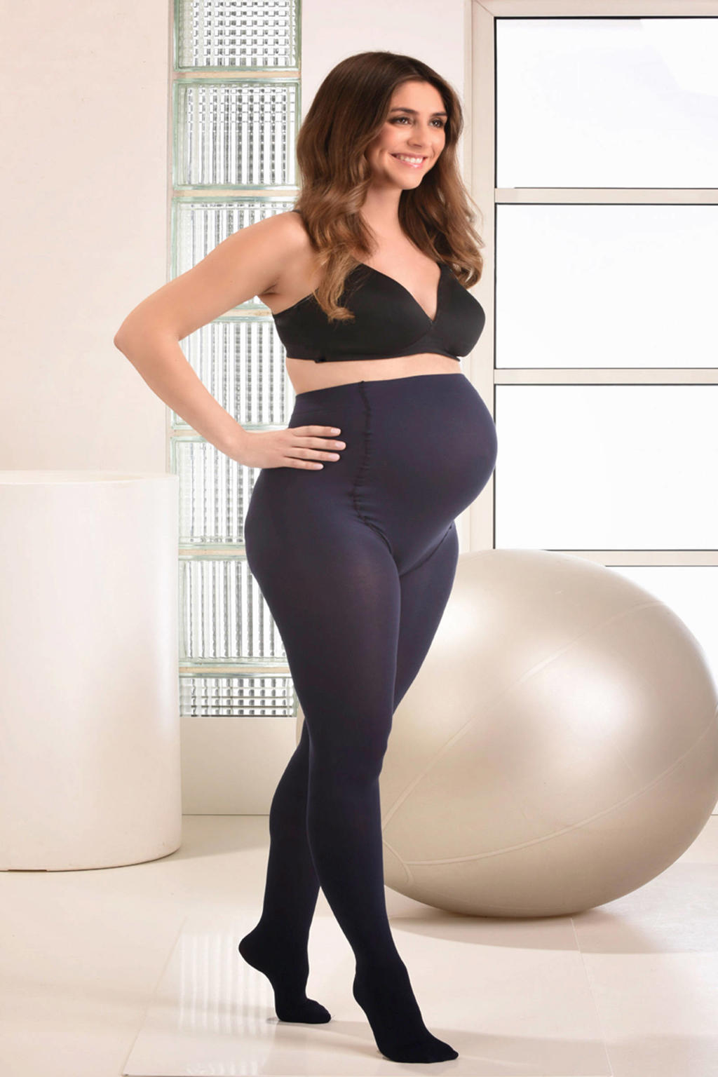 Mamsy zwangerschapspanty 60 denier marineblauw