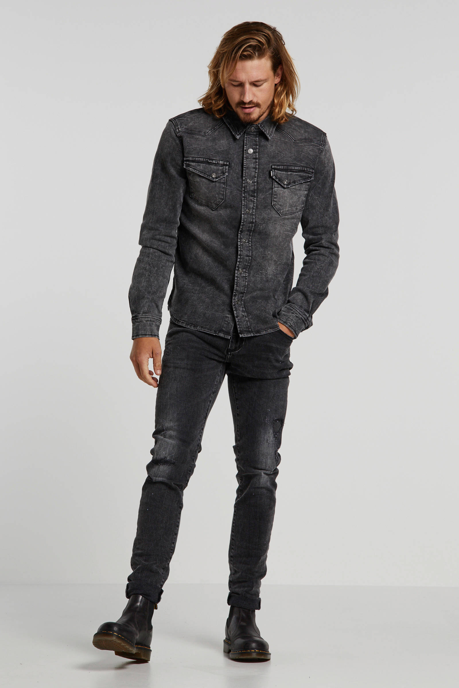 Tigha Tigha Spijkerjack - zwart | Winkelstraat.nl