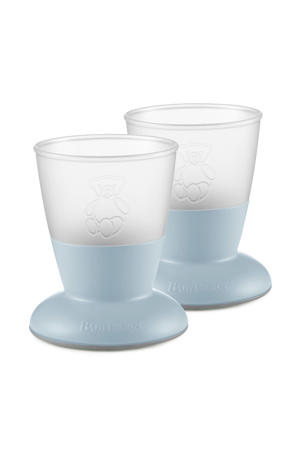 beker pastelblauw - set van 2 stuks
