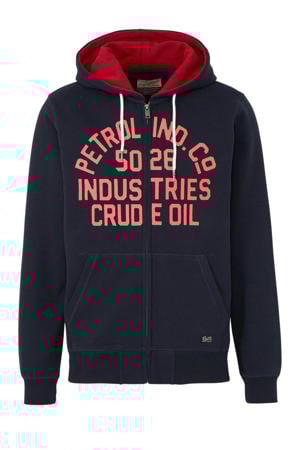 vest met tekst marine/rood/koraal