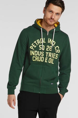 vest met logo groen/limegroen