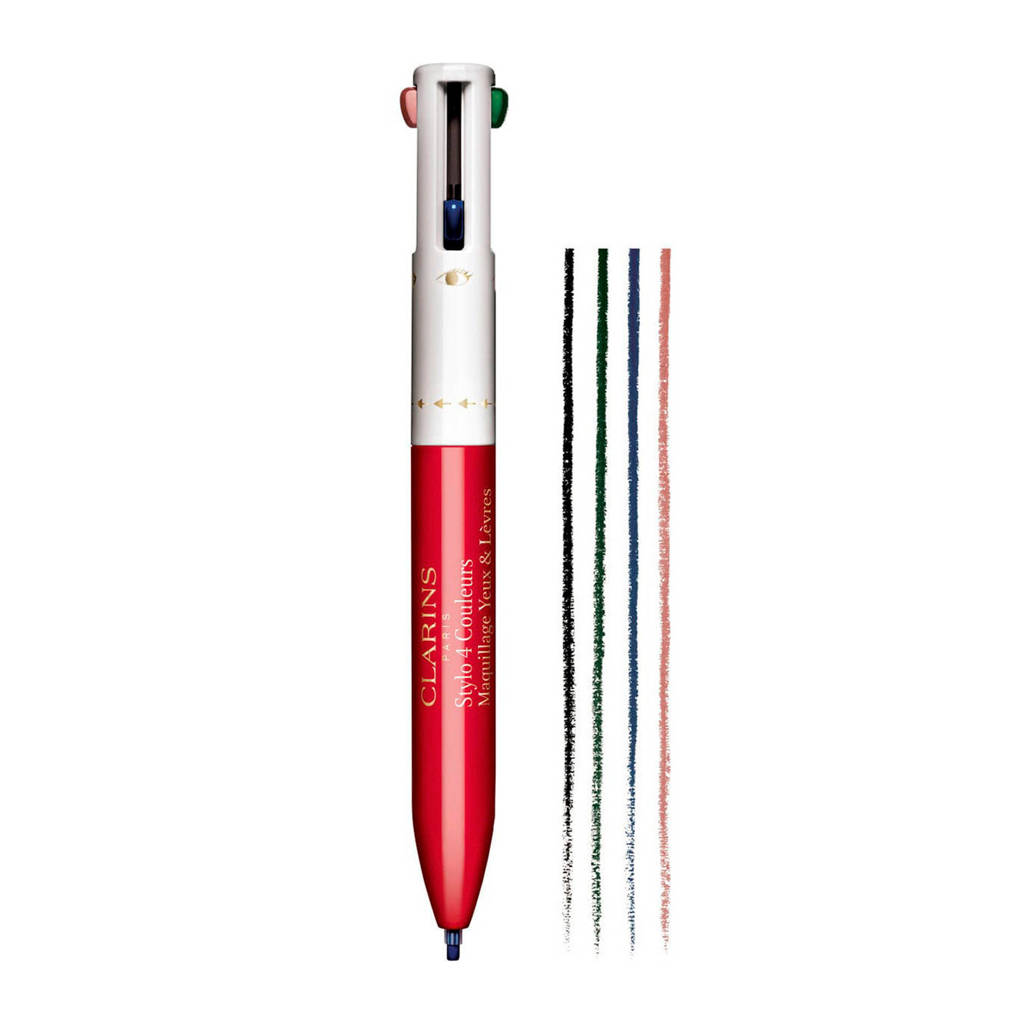 Clarins Style 4 Couleurs eyeliner - 01, Zwart, groen, blauw, lichtroze