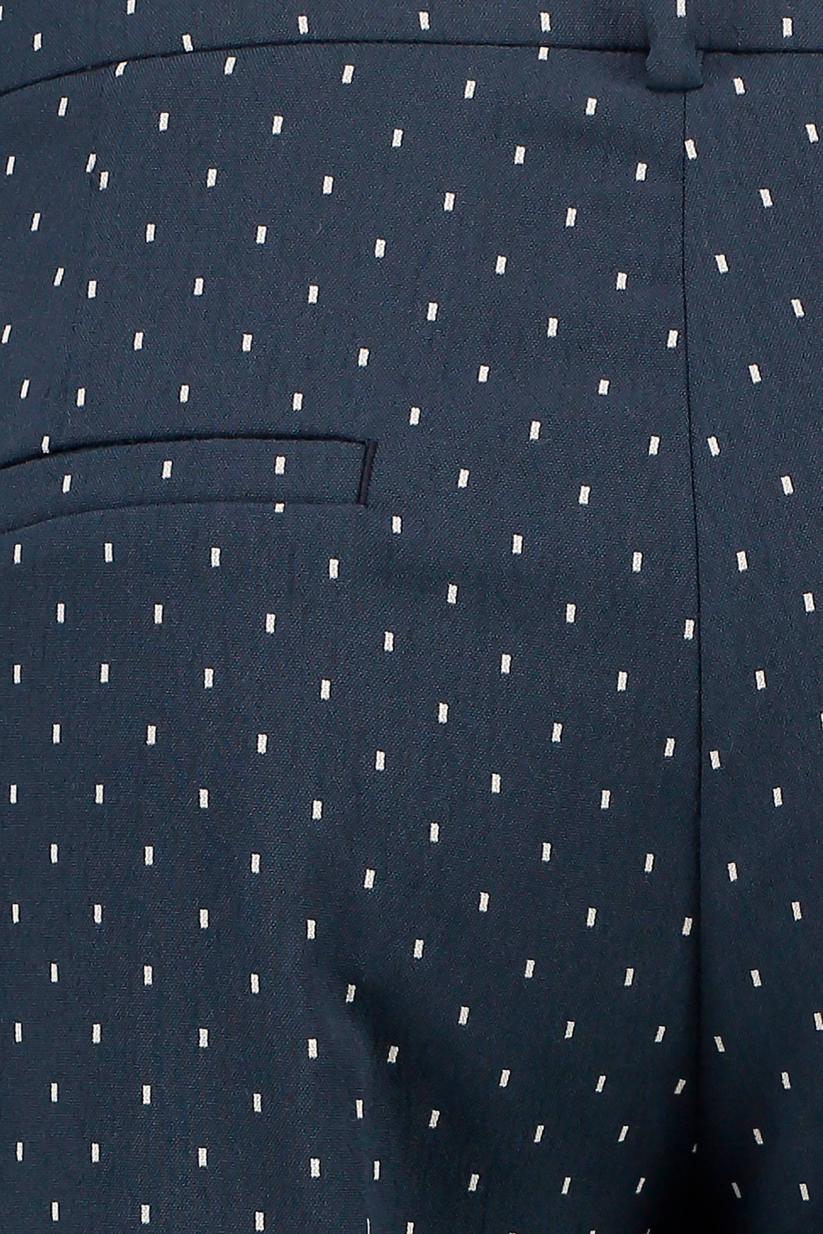 Expresso slim fit pantalon met stippen donkerblauw/wit | wehkamp