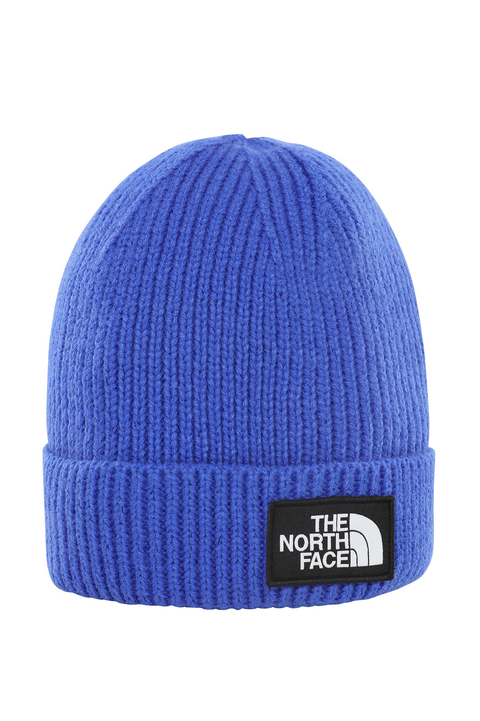 The North Face muts Box Logo Cuff Beanie kobaltblauw | wehkamp